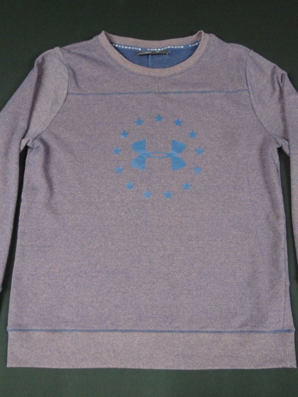 UNDER ARMOUR THREADBORNE PURPLE LONG SLEEVE LOOSE FIT LARGE ATHLETIC SHIRT L627